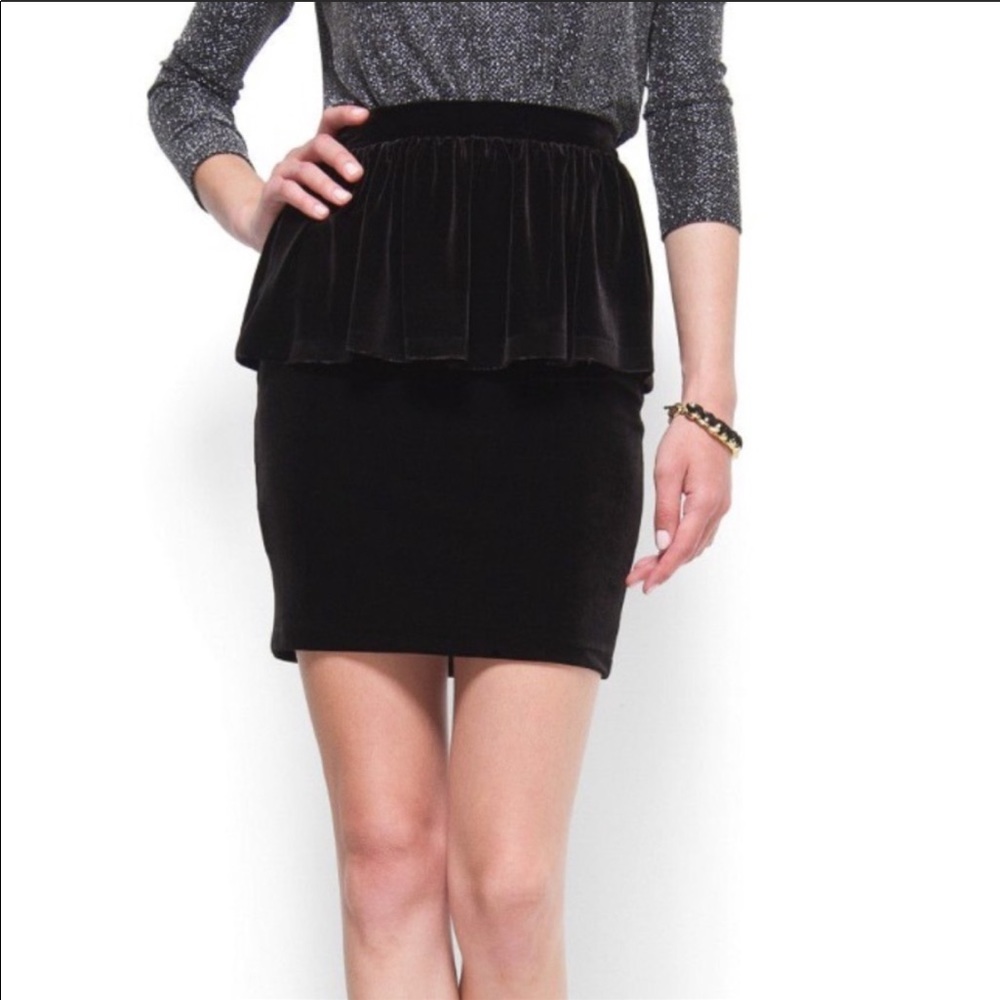 Black Velvet Skirt